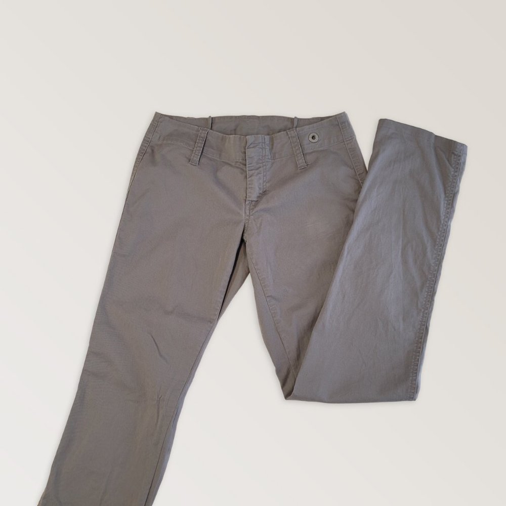 DIESEL Y2K Vintage Cotton Pants, Gray Classic Straight Leg Pants, Size 28